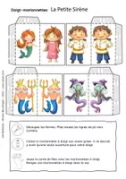 Aperçu - Matériel pour travaux manuels / dessin - La Petite Sirène - Marionnettes à Doigts - Conte de Fées - Page 2
