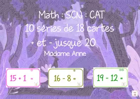 Aperçu - Apprentissages en autonomie - Math SCN CAT + et - jusque 20 Séries 1 à 10 P1 - CP - Page de couverture