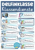 Vorschau - Lehrpläne/Lehrermaterial - Delfinklasse Klassendienste Klassentier Delfin - Deckblatt