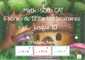 Aperçu - Apprentissages en autonomie - Math : SCN CAT + lacunaires jusqu'à 10 séries 1 à 6 P1 - CP - Page de couverture