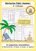Vorschau - Arbeitsblätter - Wortarten Paket Sommer: 2.-3. Klasse - Deckblatt