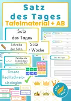 Vorschau - Arbeitsblätter - Satz des Tages Tafelmaterial und Arbeitsblätter - Deckblatt