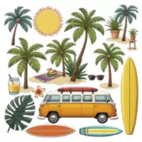 Vorschau - selbst erstellte Cliparts/Grafiken - Cliparts Sommer Urlaub Ferien Jahreszeiten - Seite 1