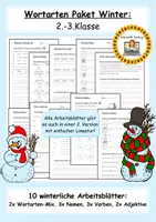 Vorschau - Arbeitsblätter - Wortarten Paket Winter: 2.-3. Klasse - Deckblatt