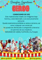 Vista previa - Hojas de trabajo - Desafíos cognitivos en el circo - página 2