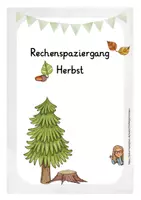 Vorschau - Arbeitsblätter - Rechenspaziergang Herbst - Deckblatt