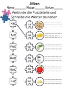 Vorschau - Arbeitsblätter - Silben Thema Lebensmittel - DaZ/DaF, Deutsch (Klasse 1 und 2) - Seite 3