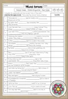Vorschau - Arbeitsblätter - Mixed Tenses, Englische Zeiten, Present Simple, Present Progressive, Past Simple, Englisch Arbeitsblätter, Worksheets | Grammar, Tenses Übungen, Differenzierung, 5., 6. Klasse - Deckblatt
