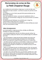 Aperçu - Matériel pour travaux manuels / dessin - Le Petit Chaperon Rouge - Marionnettes à Doigts - Conte de Fées - Page 1