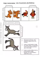 Aperçu - Matériel pour travaux manuels / dessin - Les musiciens de Brême - Page 2