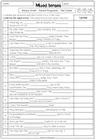 Vorschau - Arbeitsblätter - Mixed Tenses, Englische Zeiten, Present Simple, Present Progressive, Past Simple, Englisch Arbeitsblätter, Worksheets | Grammar, Tenses Übungen, Differenzierung, 5., 6. Klasse - Seite 1