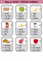 Vorschau - Arbeitsblätter - Sag es nicht Lebensmittel - DaZ/DaF, Deutsch (Spiel) - Seite 1