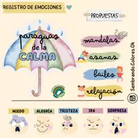 Vista previa - Manualidades / Dibujos para colorear - PARAGUAS DE LA CALMA con técnicas de YOGA - página 2