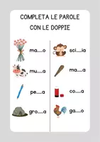 Vista previa - Hojas de trabajo - Schede di italiano sulle doppie - Dobles consonantes en lengua italiana - página 2