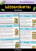 Vorschau - Bildkarten - Aprikose - Wissenskartei - Obst - Deckblatt