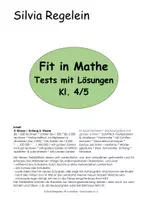 Vorschau - Test - Fit in Mathe Klasse 4/ 5_ Tests mit Lösungen - Deckblatt
