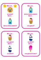 Aperçu - Jeux - Jeu de Vocabulaire J'ai Qui a thème l'été pour FLE - Page 2