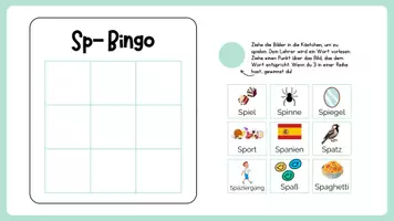 Vorschau - Spiele - Aussprache - Bingo (Sp-, St-, Sch-, -ss- S-) - Seite 1