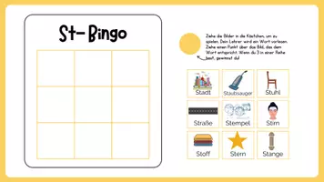 Vorschau - Spiele - Aussprache - Bingo (Sp-, St-, Sch-, -ss- S-) - Deckblatt