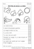 Aperçu - Feuilles d'exercices - Mini Piste de Lecture: La météo - Page 2
