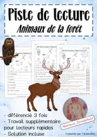 Aperçu - Feuilles d'exercices - Mini Piste de Lecture: Animaux de la foret - Page de couverture