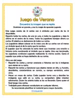 Vista previa - Juegos / Gamificación - Juego de cartas de Verano (Summer matching pairs card game) - página 1