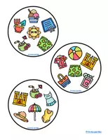 Vista previa - Juegos / Gamificación - Juego de cartas de Verano (Summer matching pairs card game) - página 2