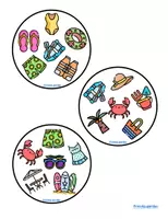 Vista previa - Juegos / Gamificación - Juego de cartas de Verano (Summer matching pairs card game) - página 3