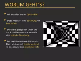 Vorschau - Stundenentwürfe - Kunstprojekt „Op-Art Tunnel“ – Optische Täuschung mit Linien und Perspektive - Seite 2