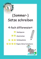 Vorschau - Arbeitsblätter - (Sommer-) Sätze schreiben - Seite 1