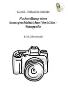 Vorschau - Arbeitsblätter - Kunst, Fotografische Nachstellung eines Kunstwerkes, Klassen 8-Q1 - Deckblatt