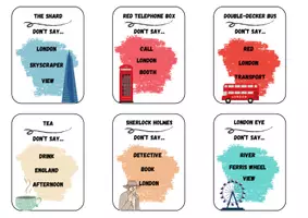 Vorschau - Arbeitsblätter - UK Warm-Up-Game "Don't say the word" | Englisch, Klasse 6.-7. | London, Great Britain, Aufwärmspiel - Seite 3