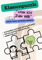 Vorschau - Stundenentwürfe - Kreatives Klassenpuzzle "VOM ICH ZUM WIR" - Deckblatt