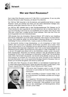 Vorschau - Arbeitsblätter - Henri Rousseau – Kunstwerkstatt für 8- bis 12-Jährige | Kunst Grundschule Sekundarstufe I Klasse 3–7 | Kunstgeschichte, Malerei, Urwald, Farbdruck, Bastel- und Malprojekte, Lösungen - Seite 3