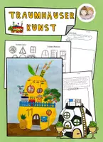 Vorschau - Stundenentwürfe - Traumhäuser, Fantasiehäuser zeichnen und gestalten: Kunstunterricht für Sekundarstufe 1 - Deckblatt