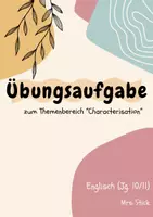 Vorschau - Arbeitsblätter - Übungsaufgabe: Characterisation (inkl. Musterlösung) - Deckblatt