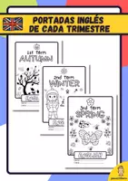 Vista previa - Hojas de trabajo - Portadas inglés de cada trimestre - Portada
