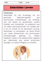 Vorschau - Arbeitsblätter - Selbstliebe Lernen: Übungen & Merkblätter: 5. - 12. Klasse - Seite 1