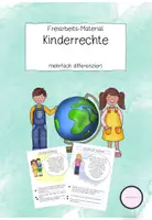 Vorschau - Stationenlernen - Lerntheke zum Thema "Kinderrechte" #summer - Deckblatt