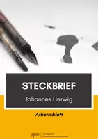 Vorschau - Arbeitsblätter - Steckbrief Johannes Herwig ("Bis die Sterne zittern", "Scherbenhelden") - Deckblatt
