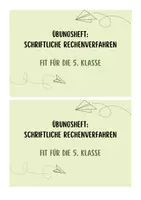 Vorschau - Arbeitsblätter - Übungsheft Schriftliche Rechenverfahren - Seite 1