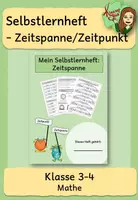 Vorschau - Arbeitsblätter - Selbstlernheft Zeitspanne (Uhr) - Zeitpunkt und Zeitspanne - Deckblatt