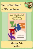 Vorschau - Arbeitsblätter - Selbstlernheft: Flächeninhalt (Maßeinheit cm²) - Deckblatt