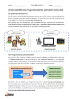 Vorschau - Arbeitsblätter - MicroBit: Einführung Programmierung mit dem micro:bit (Teil1) - Deckblatt