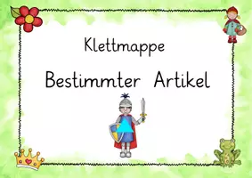 Vorschau - Mal- und Bastelvorlagen - Wortartenmärchen: Klettmappe Bestimmter Artikel - Seite 1