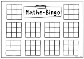 Vorschau - Arbeitsblätter - Vorlagen für Mathe-Bingo - Seite 1