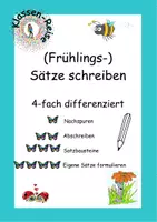 Vorschau - Arbeitsblätter - (Frühlings-) Sätze schreiben - Seite 1