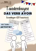 Vorschau - Arbeitsblätter - Tandembogen Das Verb avoir - Deckblatt