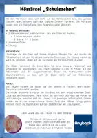 Vorschau - Arbeitsblätter - AnybookPro Material: Hörrätsel Schulsachen - Seite 1