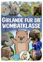 Vorschau - Mal- und Bastelvorlagen - Wombatklasse Klassentier Wombat Girlande Schulanfang - Deckblatt